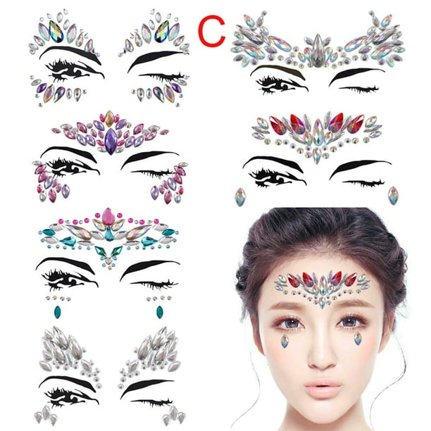 Glitter Face Gems Rhinestone Jewels Party Body Art Tattoo Sticker Fancy Dresse Glitter Face Gems Rhinestone Jewels Party Body Art Tattoo Sticker Fancy Dresse
